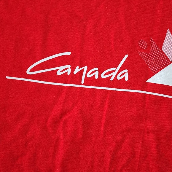 Vintage FRUIT Of The LOOM Single Stitch Canada 125 Shirt Mens S 1992 Tank 90s - Picture 3 of 13